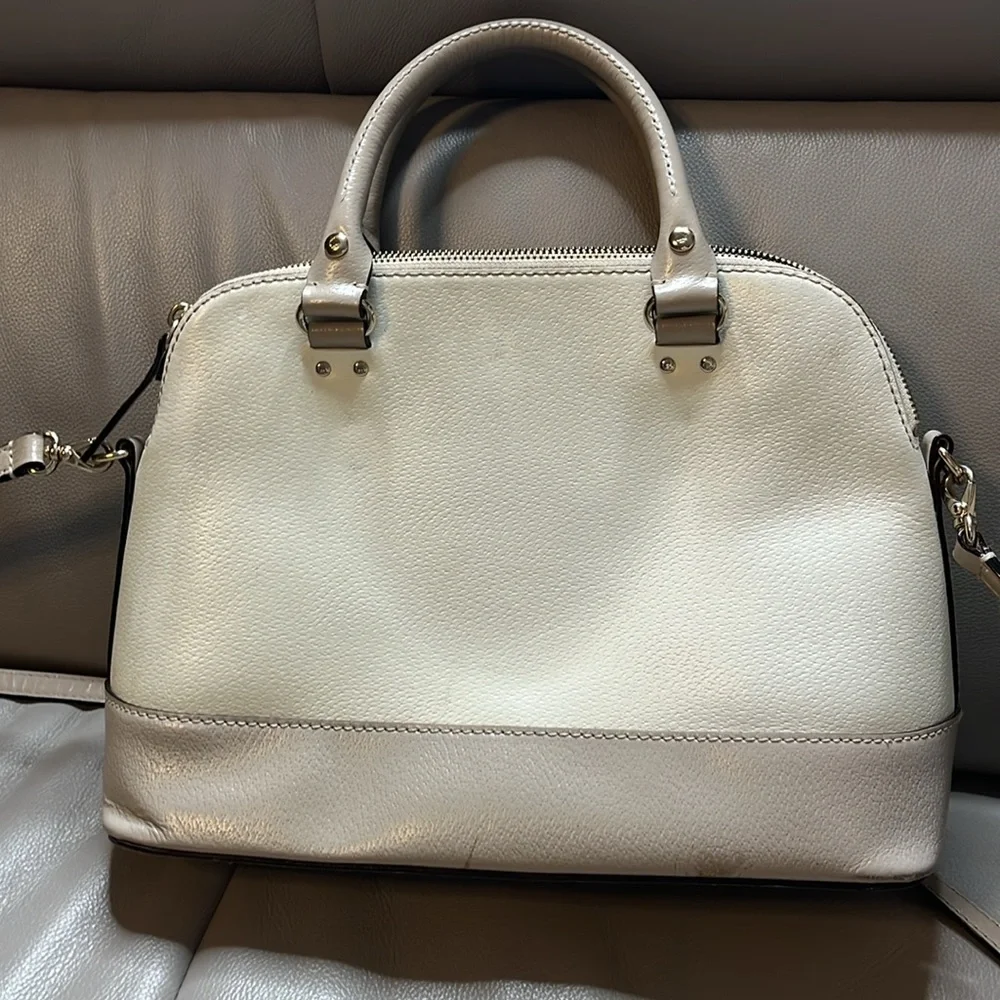 Kate Spade Cream/Pebble Wellesley Small Rachelle Satchel Crossbody Bag